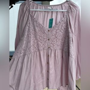 NWT! Peasant Top 2xl Lilac